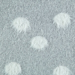 Junior - Pull en tricot poil avec pois contrastés 