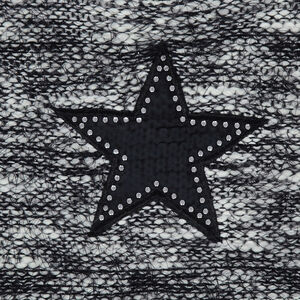 Junior - Robe manches longues en tricot mélangé avec étoile patchée 