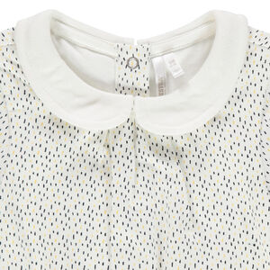 Tunique manches longues col Claudine imprimée all-over 