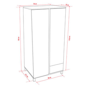 Armoire Altitude 2 portes Blanc/Bois 