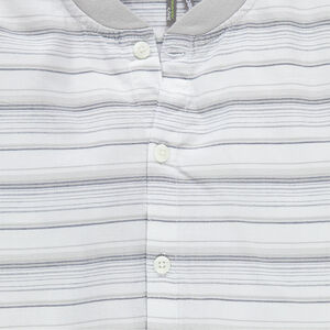 Junior - Chemise manches longues rayé avec col fantaisie 