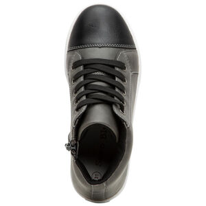 Baskets montantes effet cuir à lacets et zip du 28 au 35 