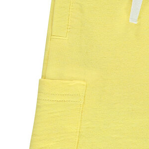 Bermuda en molleton slub avec poches 