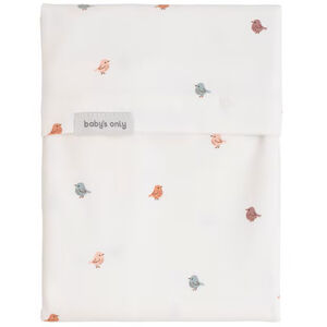 Drap lit bébé oiseaux - Blanc cassé - 120x150 cm 