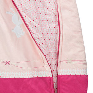 Turbulette en velours à manches amovibles avec lapin brodé 