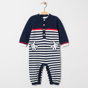 Combinaison en tricot à rayures et motifs Mickey Disney 