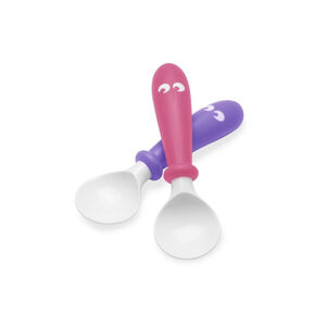 Lot de 2 cuillères - Rose/violet 