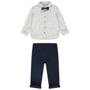 Ensemble 2 pièces avec nœud papillon pour bébé garçon 