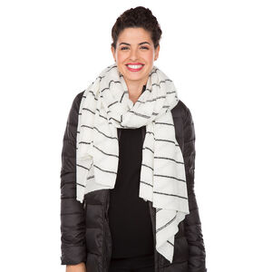 Echarpe en tricot à rayures jacquard 