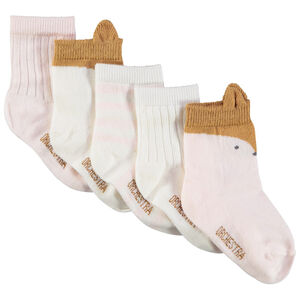 Lot de 5 paires de chaussettes renard pour bébé fille 