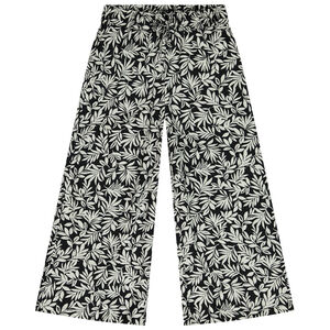 Pantalon fluide évasé imprimé feuillage fille 