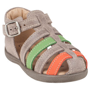 Nu-pieds avec boucle réglable et lanières contrastées 