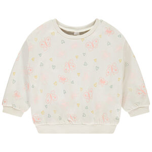 Sweat molleton oversize imprimé papillons pour bébé fille 