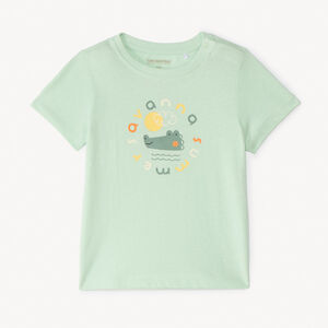T-shirt manches courtes uni print fantaisie pour bébé garçon 
