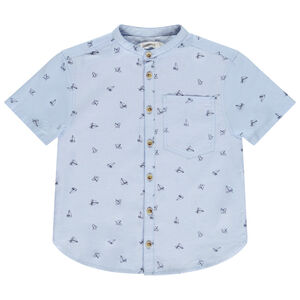 Chemise manches courtes imprimé voiliers garçon 