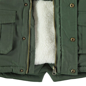 Parka en twill doublée sherpa à capuche amovible 