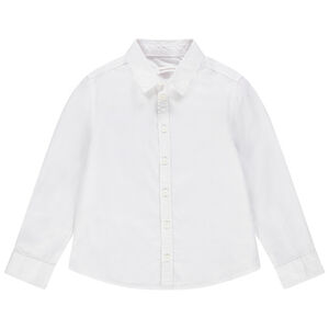 Chemise manches longues blanche unie 