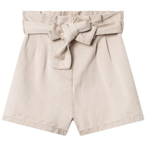 Short taille haute avec ceinture à nouer 