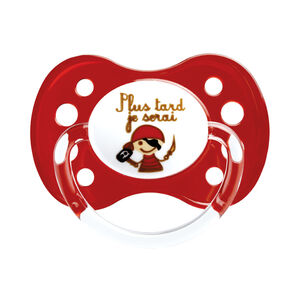 Sucette silicone 0-6 mois avec anneau 