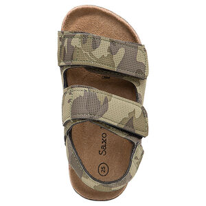 Nu-pieds texturés avec motif army all-over et semelle effet liège 