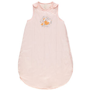 Turbulette sans manches rose pâle à renards printés 