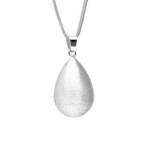 Bola de grossesse forme goutte effet brossé plaqué argent 