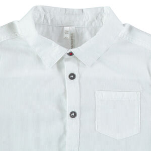 Chemise manches longues en maille fantaisie print camion de pompier 