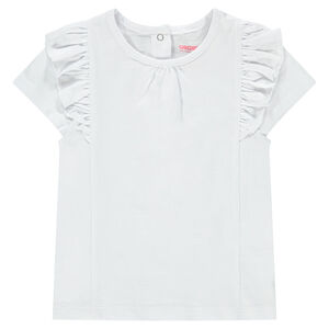Tee-shirt à manches courtes volantées 