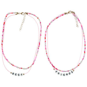 Lot de 2 colliers à perles Best Friends fille 