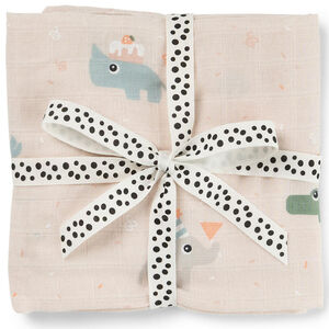 Lange mousseline enveloppante 120x120cm Lalee Rose 