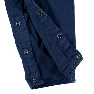 Salopette en toile doublée jersey à poches 