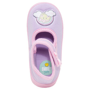 Chaussons forme babies avec patch Smiley 