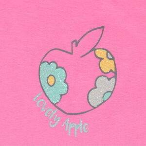 Pyjama court en jersey avec pommes printées 