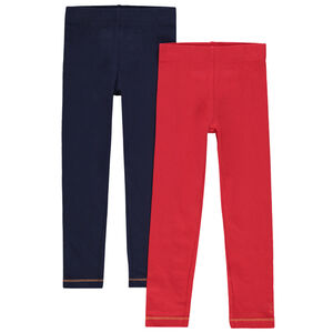 Lot de 2 leggings en jersey avec print fantaisie 