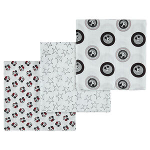 Set de 3 langes Disney motifs Mickey/étoiles 