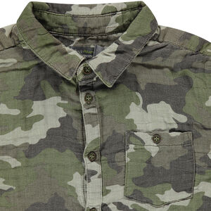 Junior - Chemise motif army all-over en coton double face 