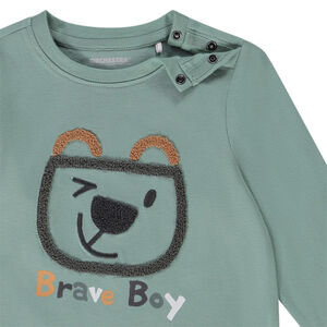 T-shirt manches longues en jersey broderie bouclette pour bébé gaçon 