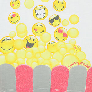 Tee-shirt manches courtes print fantaisie Smiley 