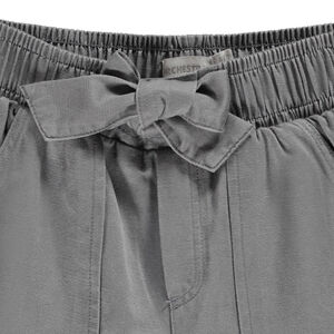 Pantalon fluide esprit cargo avec nœud fille 