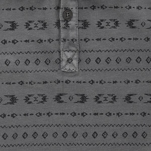 Polo manches longues en jersey surteint avec motifs ethniques 