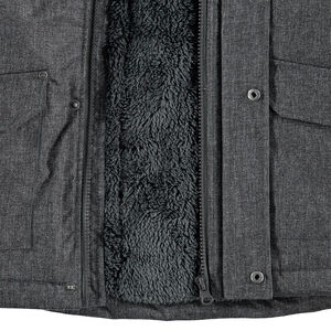 Parka chinée doublée sherpa avec capuche amovible et poches 