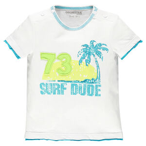 Tee-shirt manches courtes avec print palmier 