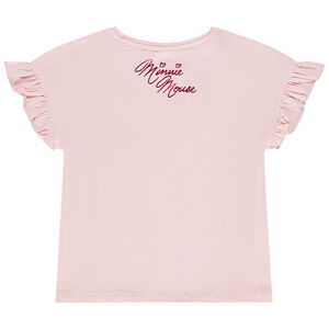 T-shirt manches courtes volantées Minnie Disney fille 