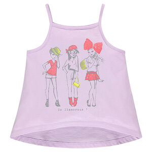 Junior - Débardeur à fines bretelles avec print fantaisie 