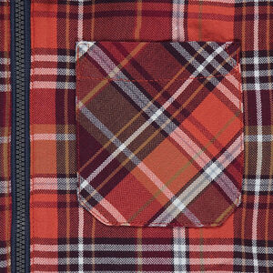 Chemise manches longues à carreaux avec ouverture zippée 