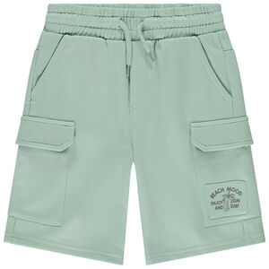 Bermuda uni en molleton avec poches style cargo garçon 