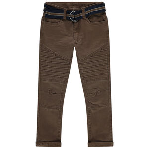 Pantalon en toile surteint à ceinture amovible pour enfant garçon 