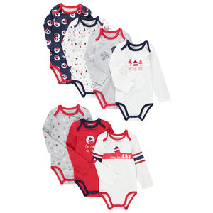 Lot de 7 bodies manches longues print sapin 