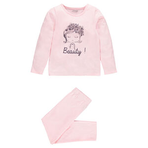 Pyjama long en jersey avec print fantaisie 