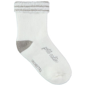 Chaussettes en bouclette avec inscription en jacquard pour bébé 